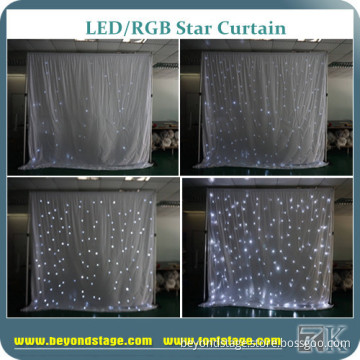 LED curtain with white led lights